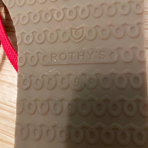 Rothy’s red flip flops size 9 - Picture 3 of 3